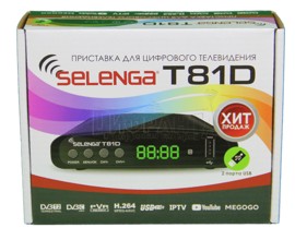 Ресивер цифровой SELENGA T81D эфирный DVB-T2/C тв приставка бесплатное тв тюнер медиаплеер